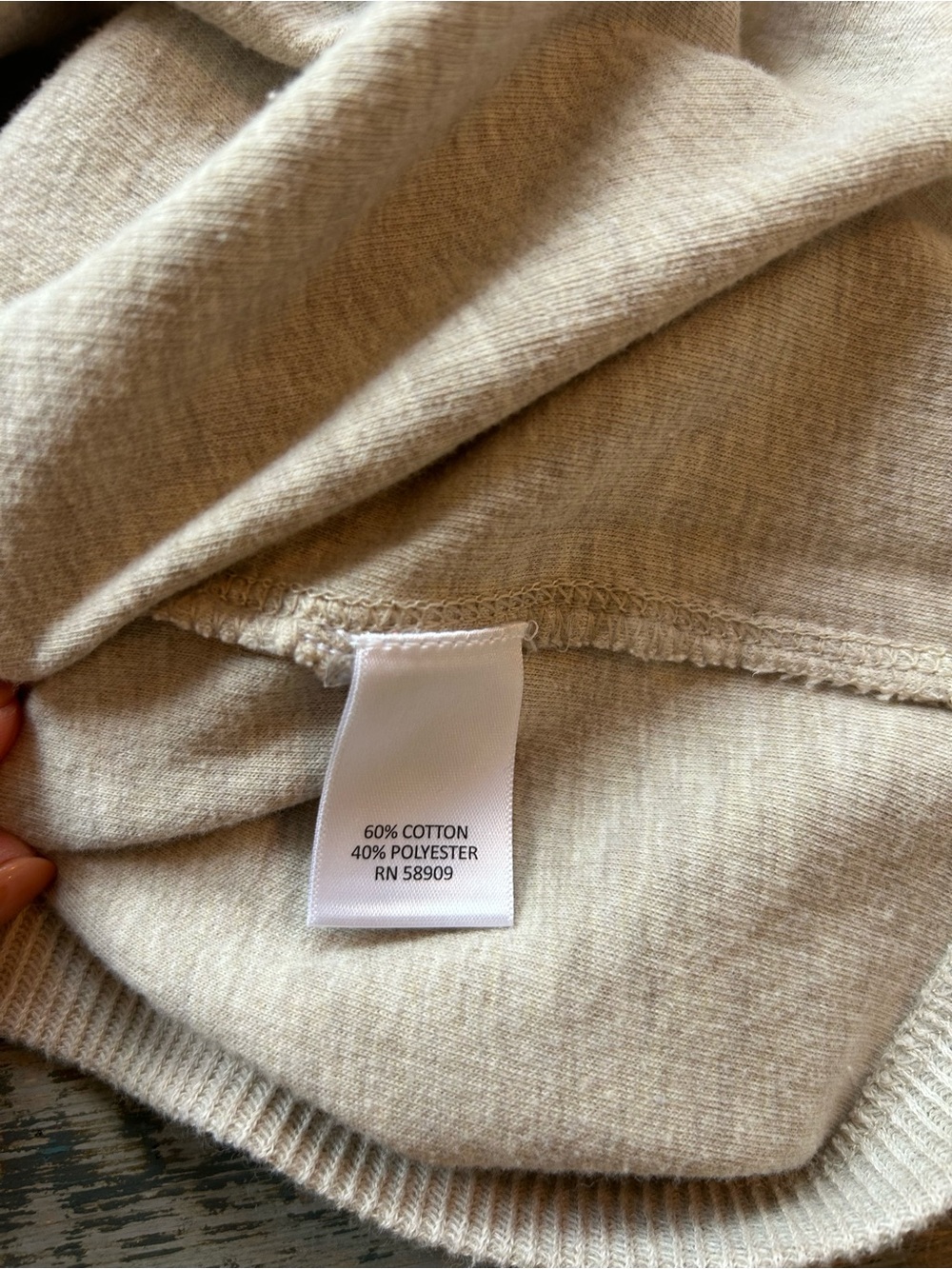 Casual Crewneck Ribbed Soft Long Sleeve Knit Shirt - Tan XXL - Picture 7 of 9